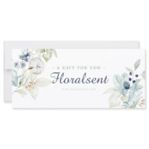 Certificado de Presente Floral do Tema de Inverno