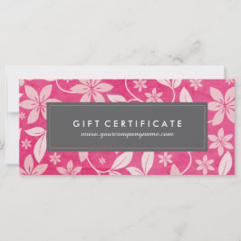 Certificado de Presente Floral Elegante
