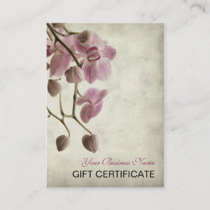 Certificado de presente floral simples retro do