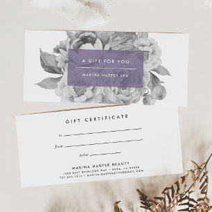 Certificado de Presente Floral Vintage Lilac