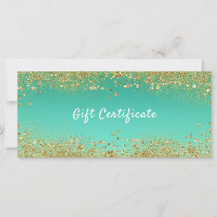 Certificado de Presente Glam Ouro Brilhante & Água