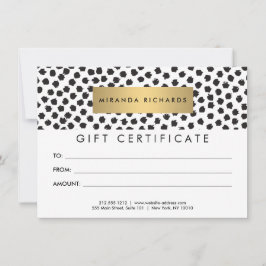 Certificado de Presente Luxe Black Confetti Dots I
