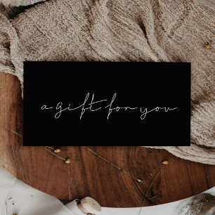 Certificado de presente manuscrito minimalista