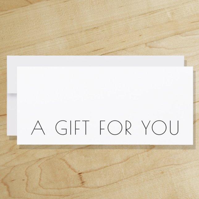 Certificado de Presente Minimalista Chic Moderno ("Everyday is abundantly beautiful." 
Sincerely Best Wishes from Lucky Design World)