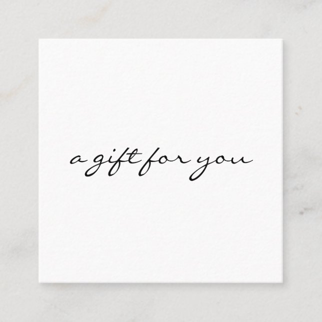 Certificado de Presente Minimalista de Caligrafia (Frente)