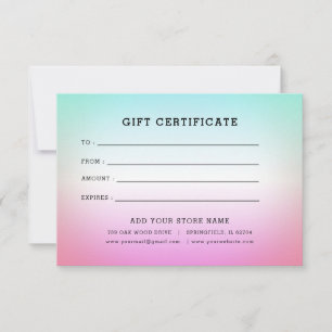 Certificado de Presente Minimalista para Empresas