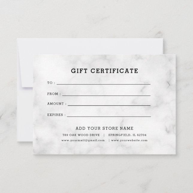 Certificado de Presente Minimalista para Empresas  (Frente)