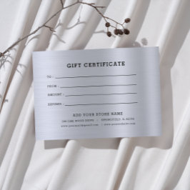 Certificado de Presente Minimalista para Empresas 
