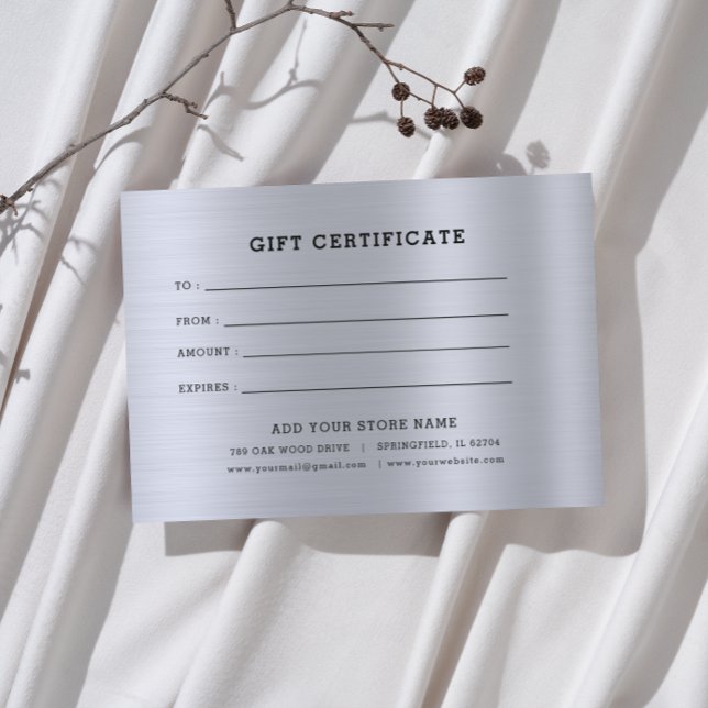 Certificado de Presente Minimalista para Empresas  (Criador carregado)