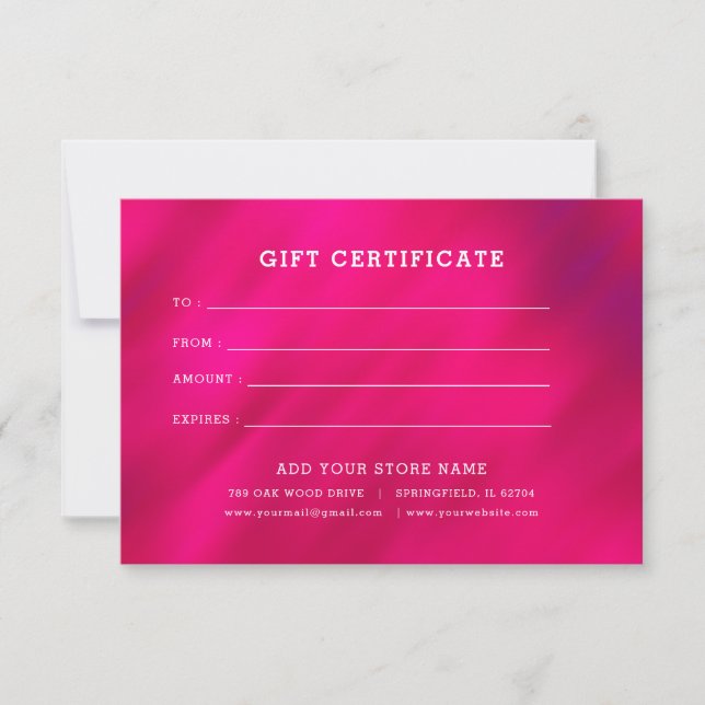Certificado de Presente Minimalista para Empresas  (Frente)