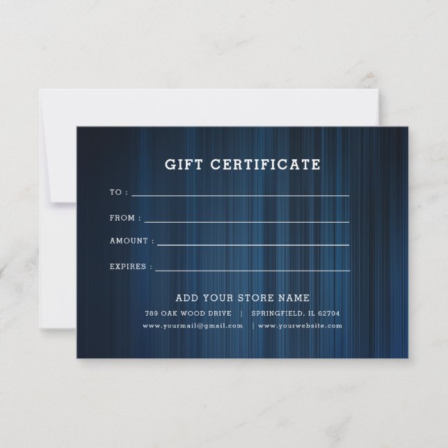 Certificado de Presente Minimalista para Empresas  (Frente)