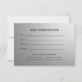 Certificado de Presente Minimalista para Empresas 
