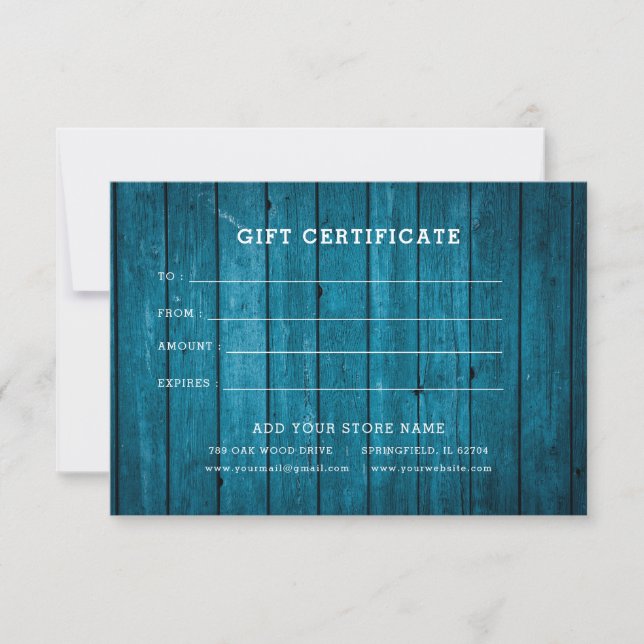 Certificado de Presente Minimalista para Negócios  (Frente)