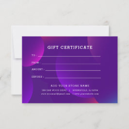 Certificado de Presente Minimalista para Negócios 