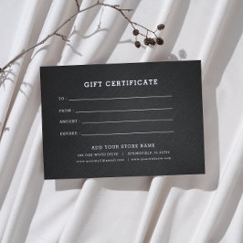 Certificado de Presente Minimalista para Negócios 