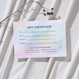Certificado de Presente Minimalista para Negócios 