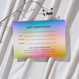 Certificado de Presente Minimalista para Negócios 