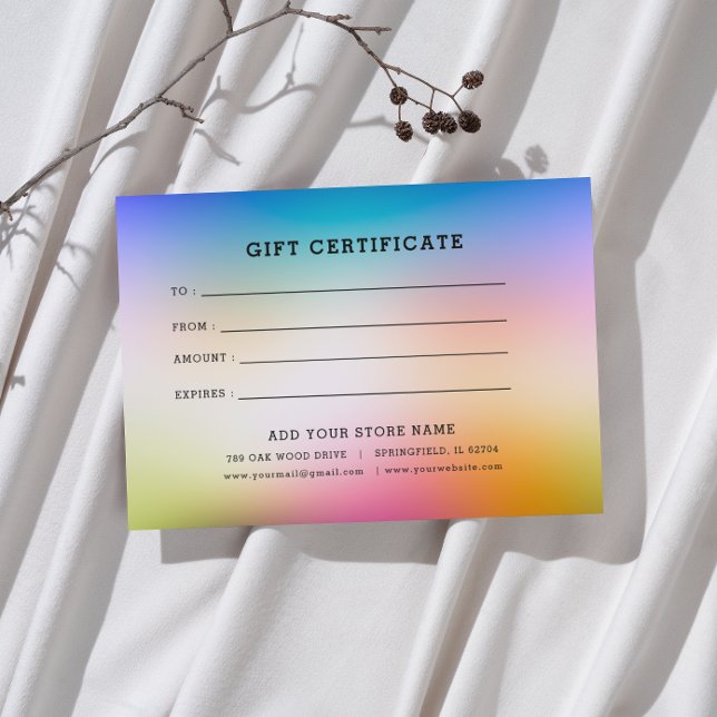 Certificado de Presente Minimalista para Negócios  (Criador carregado)
