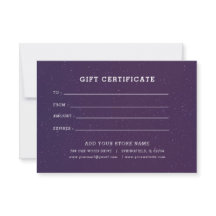 Certificado de Presente Minimalista para Negócios 
