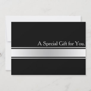 Certificado de Presente Moderno de Stripe de Prata