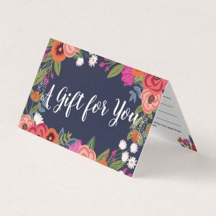 Certificado de Presente - Moldura Floral Boho