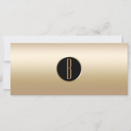 Certificado de Presente Monograma Glam Dourado com