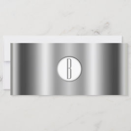 Certificado de Presente Monograma Prateado Branco 