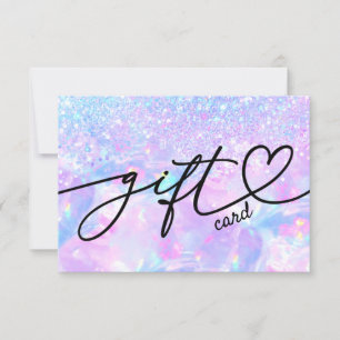 certificado de presente opal de faux glitter