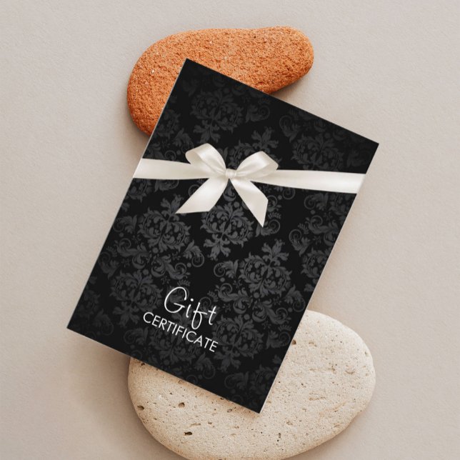 Certificado de Presente para Damasco Preto Elegant (Criador carregado)