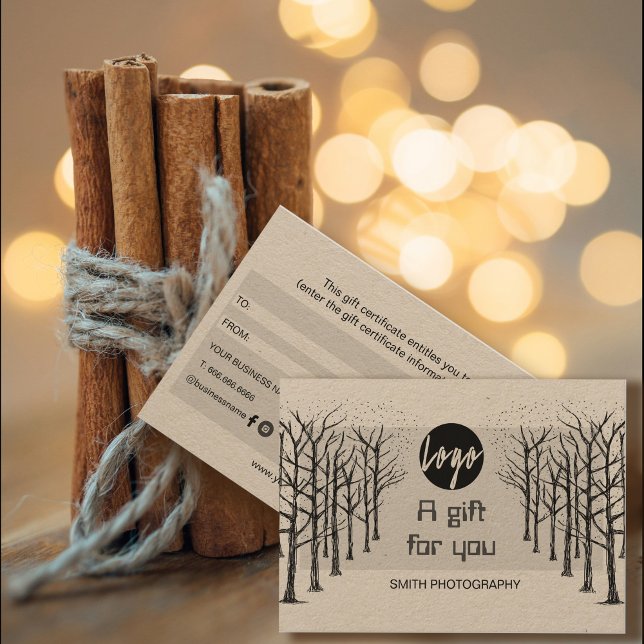 Certificado de Presente para Fotógrafo de Câmera P (Professional Camera Photographer Gift Certificate #zazzlemade #autumn #fall #foresttrees #autumngift)