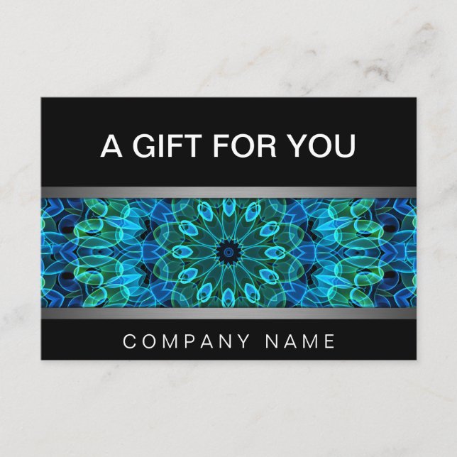 Certificado de presente para Gems Verdes e Azuis M (Frente)