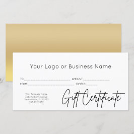 Certificado de presente para logotipo de script pr