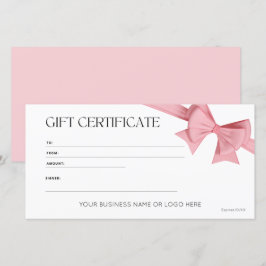 Certificado de presente para logotipo do Arco rosa