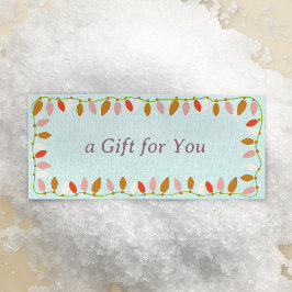 Certificado de Presente para Luzes de Natal Retroa