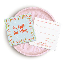 Certificado de Presente para Luzes de Natal Retroa