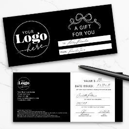 Certificado de presente para o logotipo da marca E