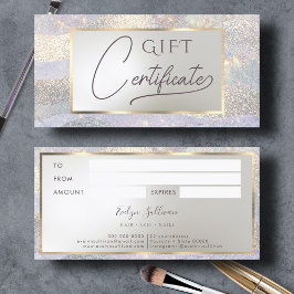 Certificado de Presente para Ondas de Cores de Águ