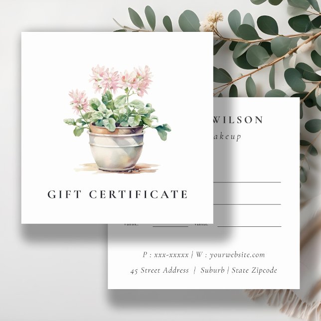 Certificado de Presente para Plantas De Casa Flora (Criador carregado)