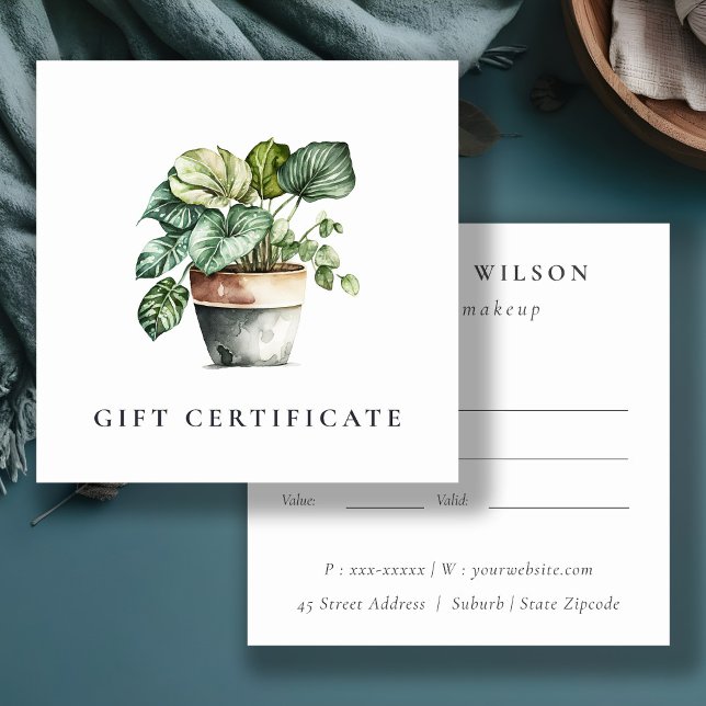 Certificado de Presente para Plantas De Folha De C (Criador carregado)