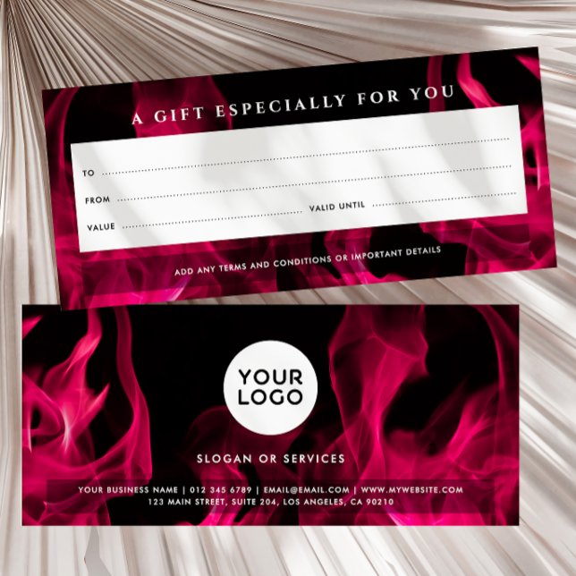 Certificado de Presente Personalizado Modern Pink  (Criador carregado)