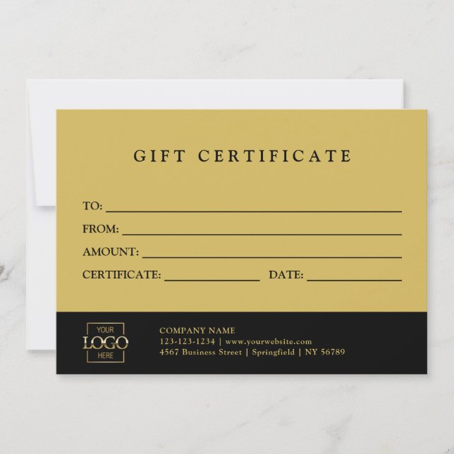 Certificado de Presente Personalizado Moderno e El (Frente)