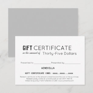 Certificado de Presente Personalizado para Cliente