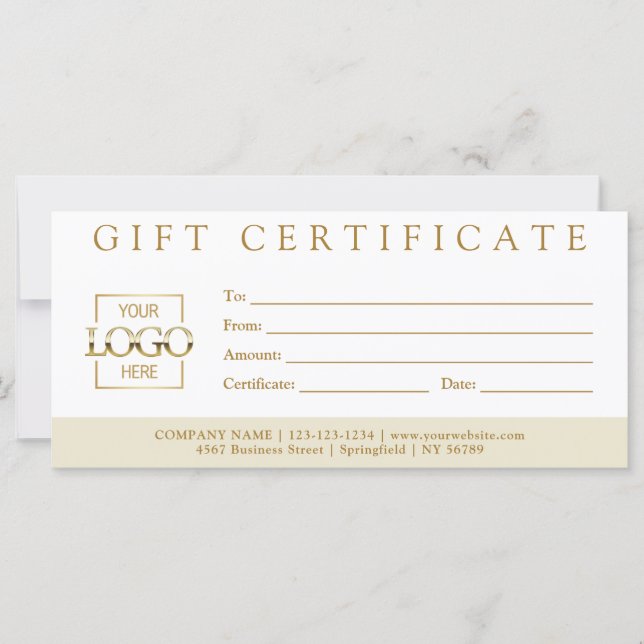 Certificado de Presente Personalizado para Empresa (Frente)