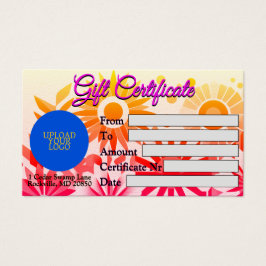Certificado de Presente Personalizável Elegante
