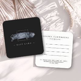 Certificado de Presente Preto Elegante de Pincel C