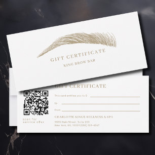 Certificado de Presente QR Code de Salão de Sobran