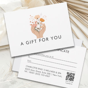 Certificado de Presente QR-Code do Salão Floral Ce