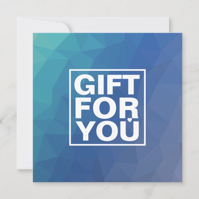 Certificado de Presente Quadrado do Marinho Modern (Frente)