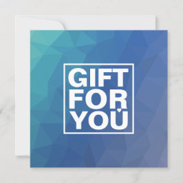 Certificado de Presente Quadrado do Marinho Modern