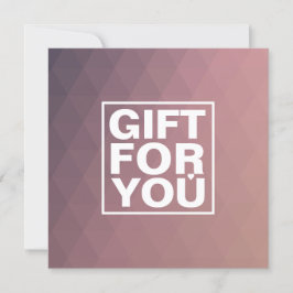 Certificado de presente quadrado Rosa moderno